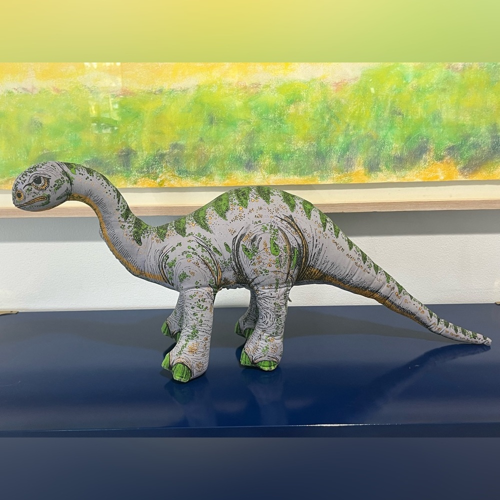 APPLAUSE Plush Dinosaur Brontosaurus Determined Productions Purple Vintage 90s